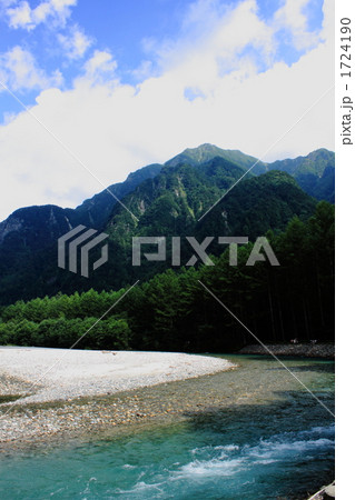 梓川と六百山 1724190