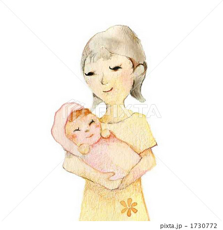 母と子のイラスト素材