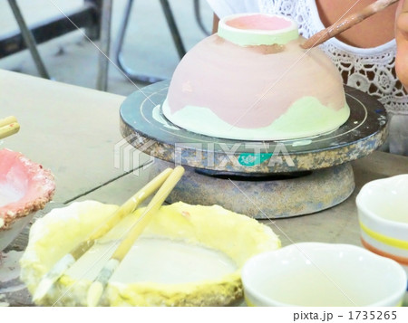 信楽での絵付け 1735265