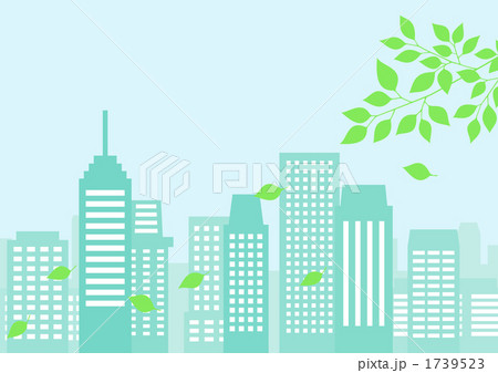 都会の風景 水色 のイラスト素材 都会の風景 水色 のイラスト素材