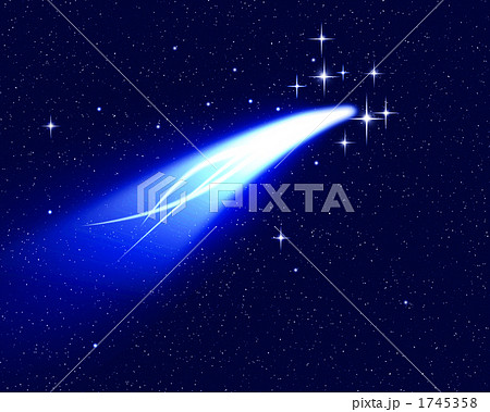 彗星 ほうき星 箒星 流星 流れ星 はやぶさ はやぶさ2のイラスト素材