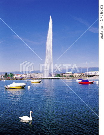レマン湖の大噴水 レマン湖の大噴水 1756635