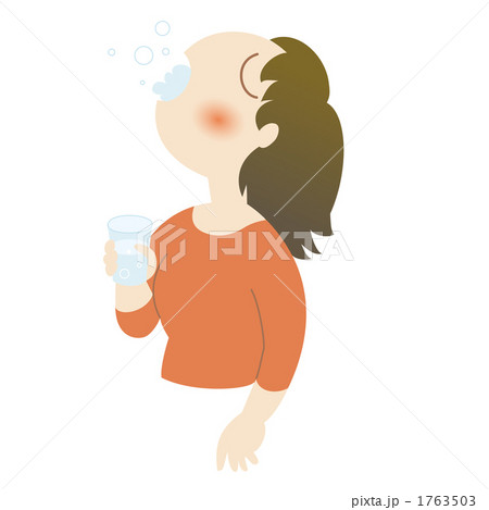 うがいする女性 うがいする女性 1763503