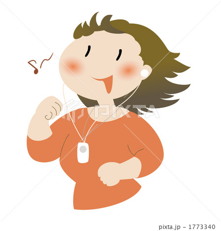 音楽を聴く女性 1773340