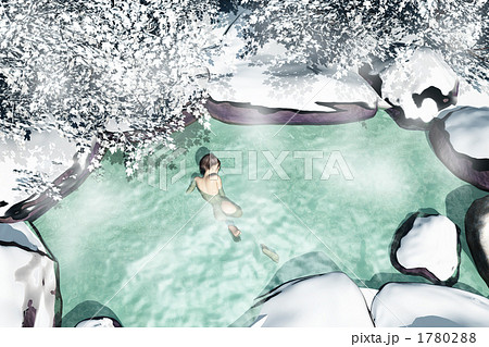 冬の温泉・露天風呂02 1780288