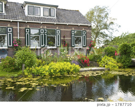オランダ　民家　運河 1787710