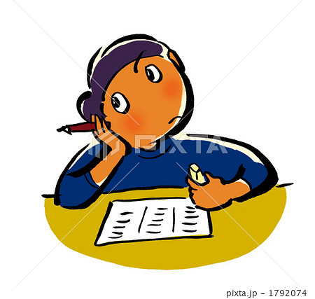 答えを考える生徒のイラスト素材 1792074 Pixta