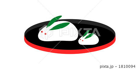 お盆の上の雪うさぎ 1810094