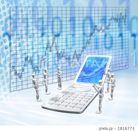 携帯電話で株式投資をする 1816773