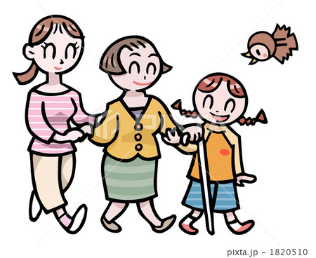 おばあちゃんを介助 1820510