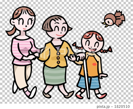 おばあちゃんを介助 1820510