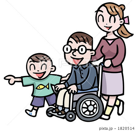 車椅子のパパ 1820514