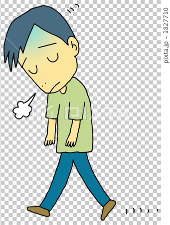 插图素材: 叹了口气的哥哥