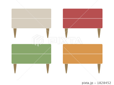 オットマンスツール4色セット 1828452