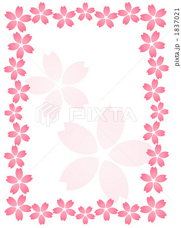 桜のフレームのイラスト素材