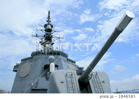 イージス艦 きりしま に試乗しての写真素材