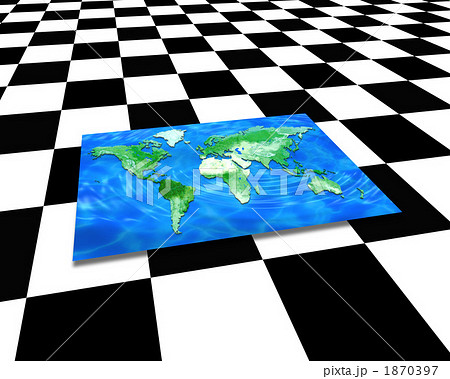 世界地図・白地図／チェック 1870397