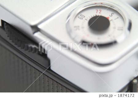 フィルムの巻き上げと枚数表示の写真素材