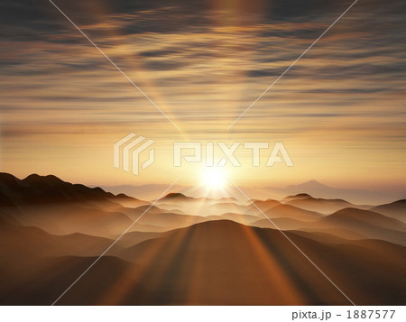 日の出のイラスト素材 [1887577] - PIXTA