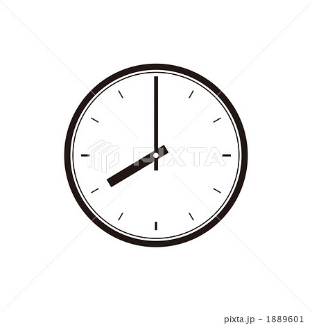時計の文字盤 8時のイラストのイラスト素材