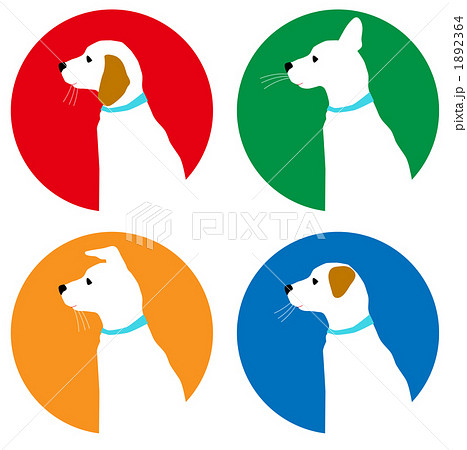 犬４種のイラスト素材 1892364 Pixta