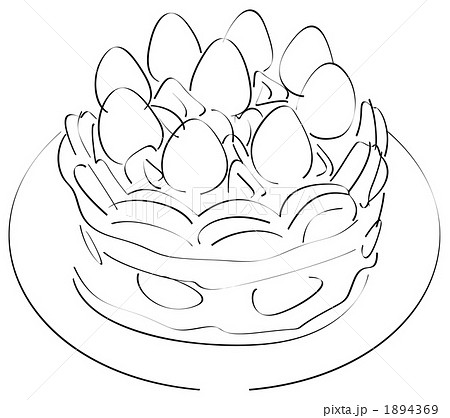 1個 デコレーションケーキ 飲食のイラスト素材 1894369 Pixta