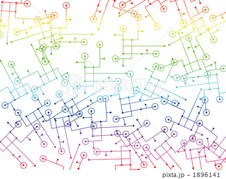 回路 アブストラクト 幾何学模様のイラスト素材 1896141 Pixta