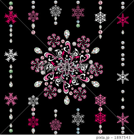 抽象的雪模様 1897543
