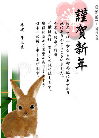 年賀状2011年 うさぎ 1904085