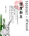 年賀状2011年 うさぎ 1904091