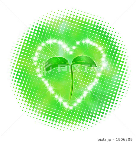 愛に包まれた若葉 ハートマークのイラスト素材 1906209 Pixta