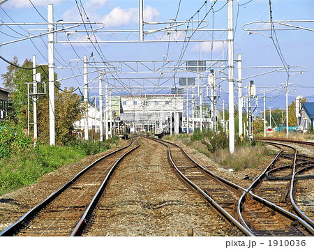 北海道の線路ポイント切換えのある風景の写真素材 [1910036] - PIXTA