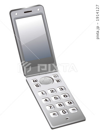 携帯電話 電話 アイテムのイラスト素材
