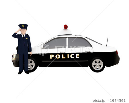 パトカーと警官 1924561