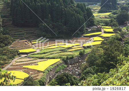 球磨村松谷棚田。里山の風景。 1926817