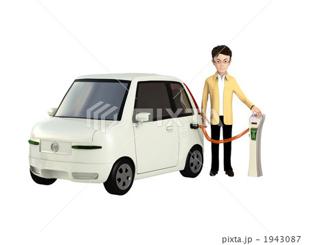 エコカーと男性 1943087