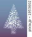 雪の結晶でできたクリスマスツリーのイラスト 1953602