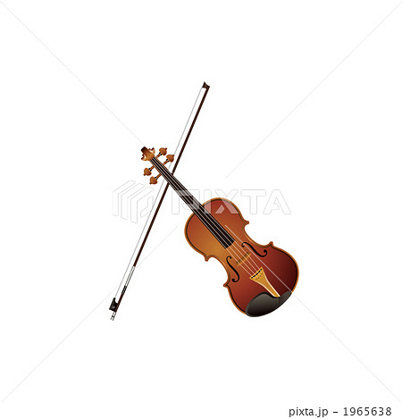 バイオリンと弦のイラストのイラスト素材