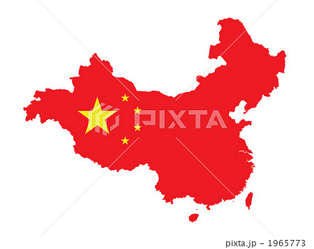 中華人民共和国 地図 中国のイラスト素材