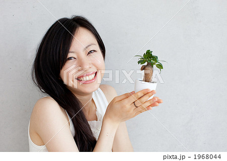 ガジュマルと女性 1968044