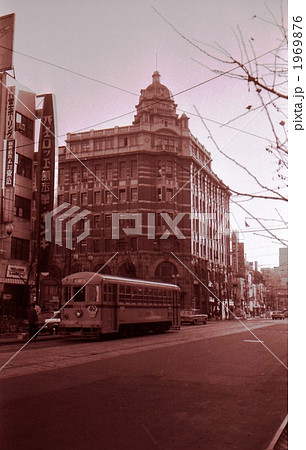 昭和42年　廃止前の都電銀座線　銀座　東京都 1969876