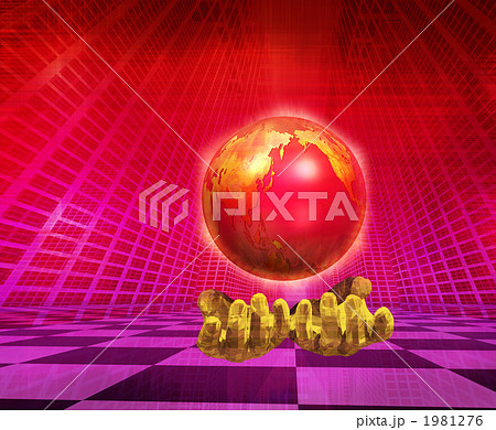 手の上の地球／異常気象 1981276