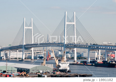 横浜港と横浜ベイブリッジ 1991102
