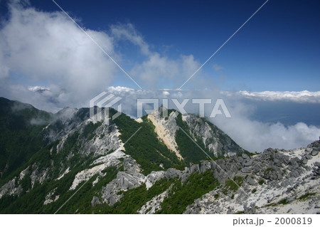 鳳凰三山　観音岳より地蔵岳 2000819
