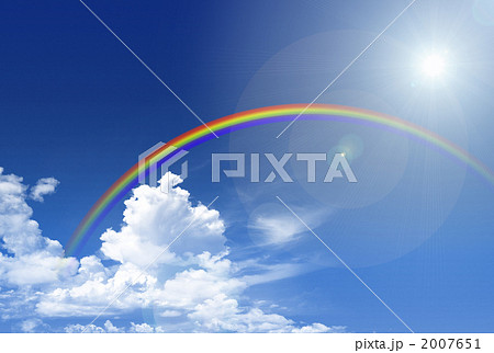 青空に虹のイラスト素材 [2007651] - PIXTA
