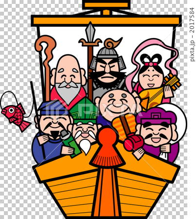 七福神　宝船　イラスト 2017584