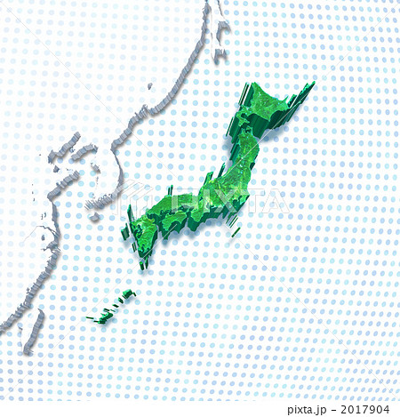 東アジア 日本周辺地図のイラスト素材