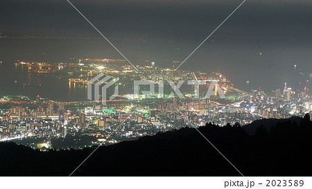 摩耶山からみたポートアイランドの夜景 2023589
