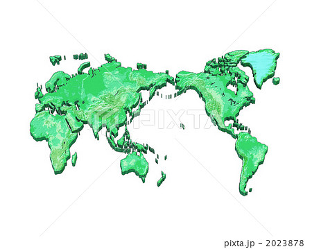 緑の世界地図 自然環境のイラスト素材