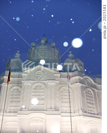 雪が降りそそぐ夜のさっぽろ雪まつり 雪が降りそそぐ夜のさっぽろ雪まつり 2025583